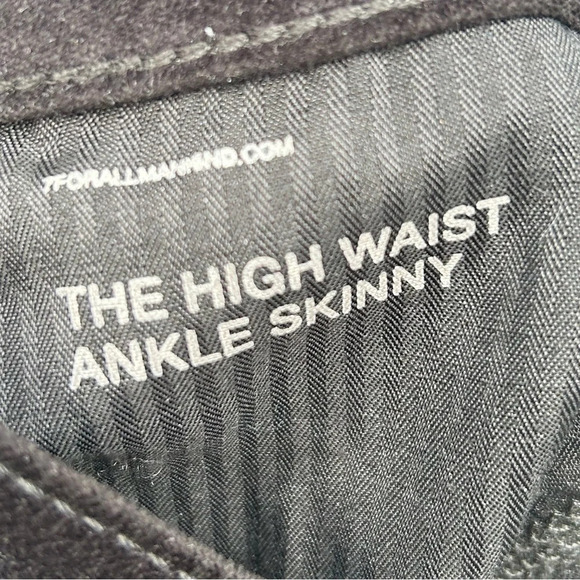 7 For All Mankind Velvet High Rise Skinny Pants, size  27 - Picture 15 of 15